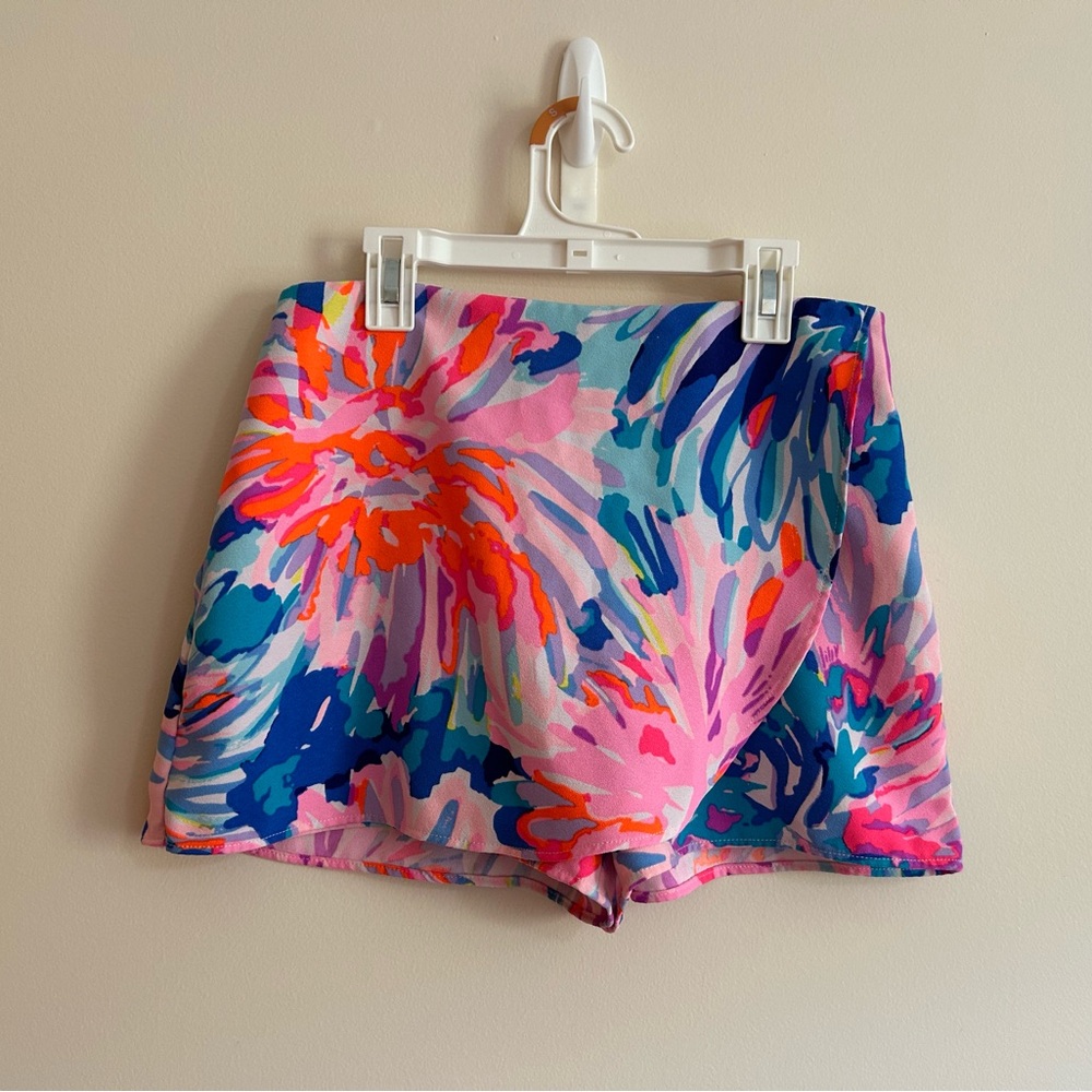 Lilly Pulitzer Pink and Blue Floral Skort